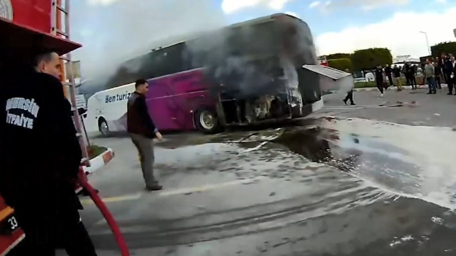 Yolcu otobüsünde faciadan kıl payı dönüldü