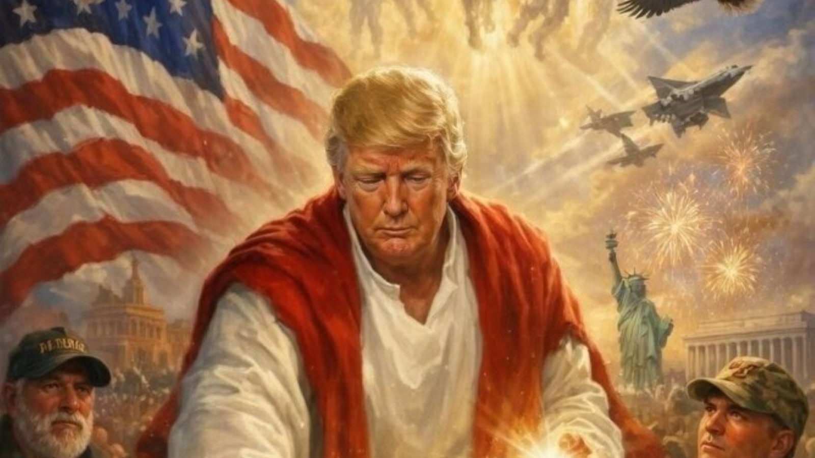 Donald Trump kendini Hz. İsa olarak tasvir eden görsel paylaştı