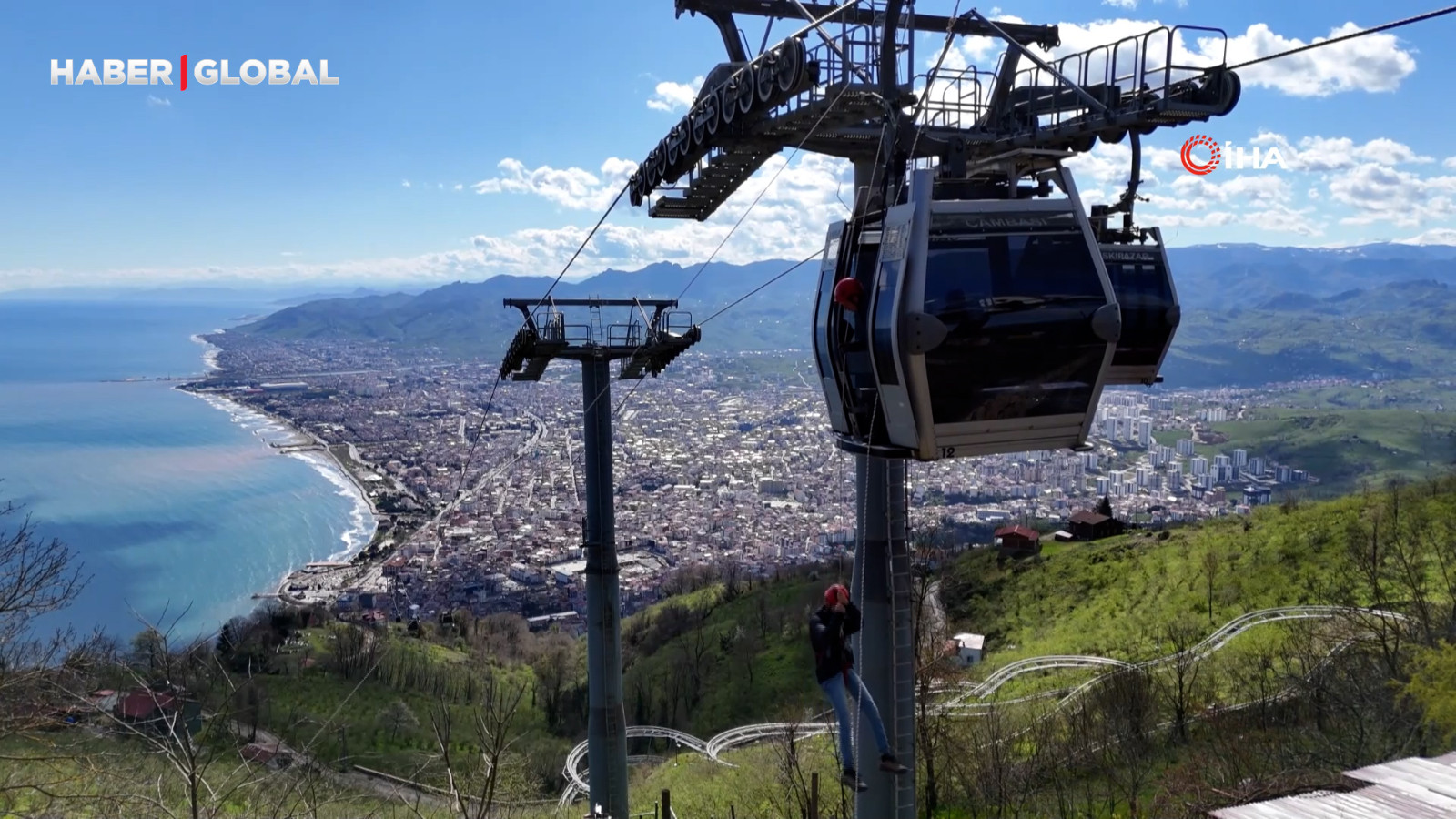 Ordu’da teleferik hattında kurtarma tatbikatı