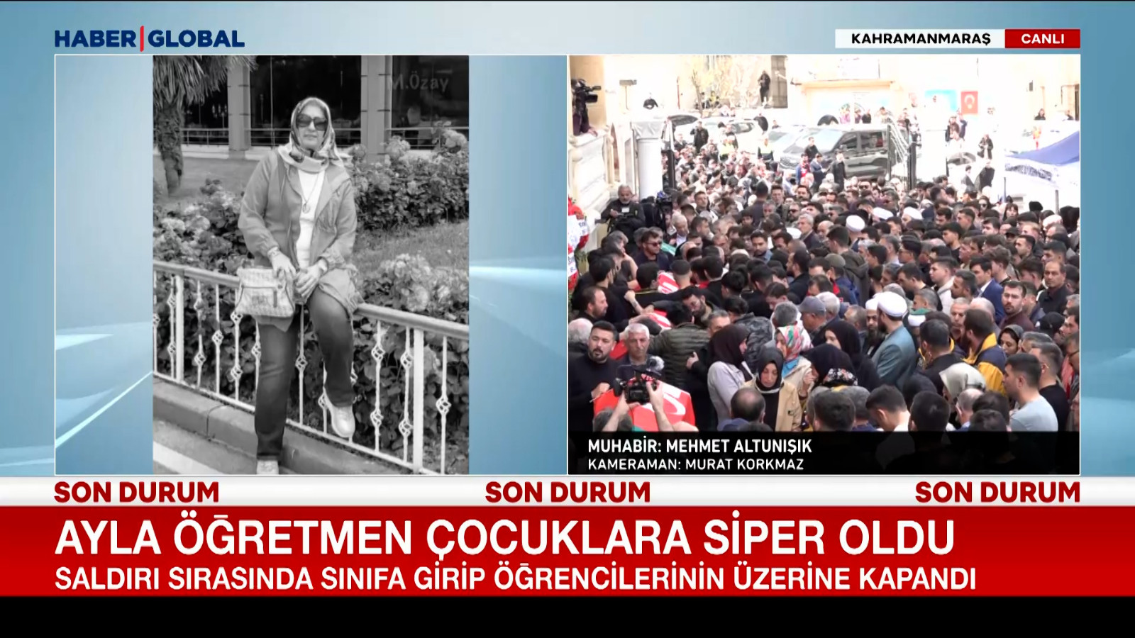 Çocuklara siper olan Ayla öğretmen, son yolculuğuna uğurlanıyor