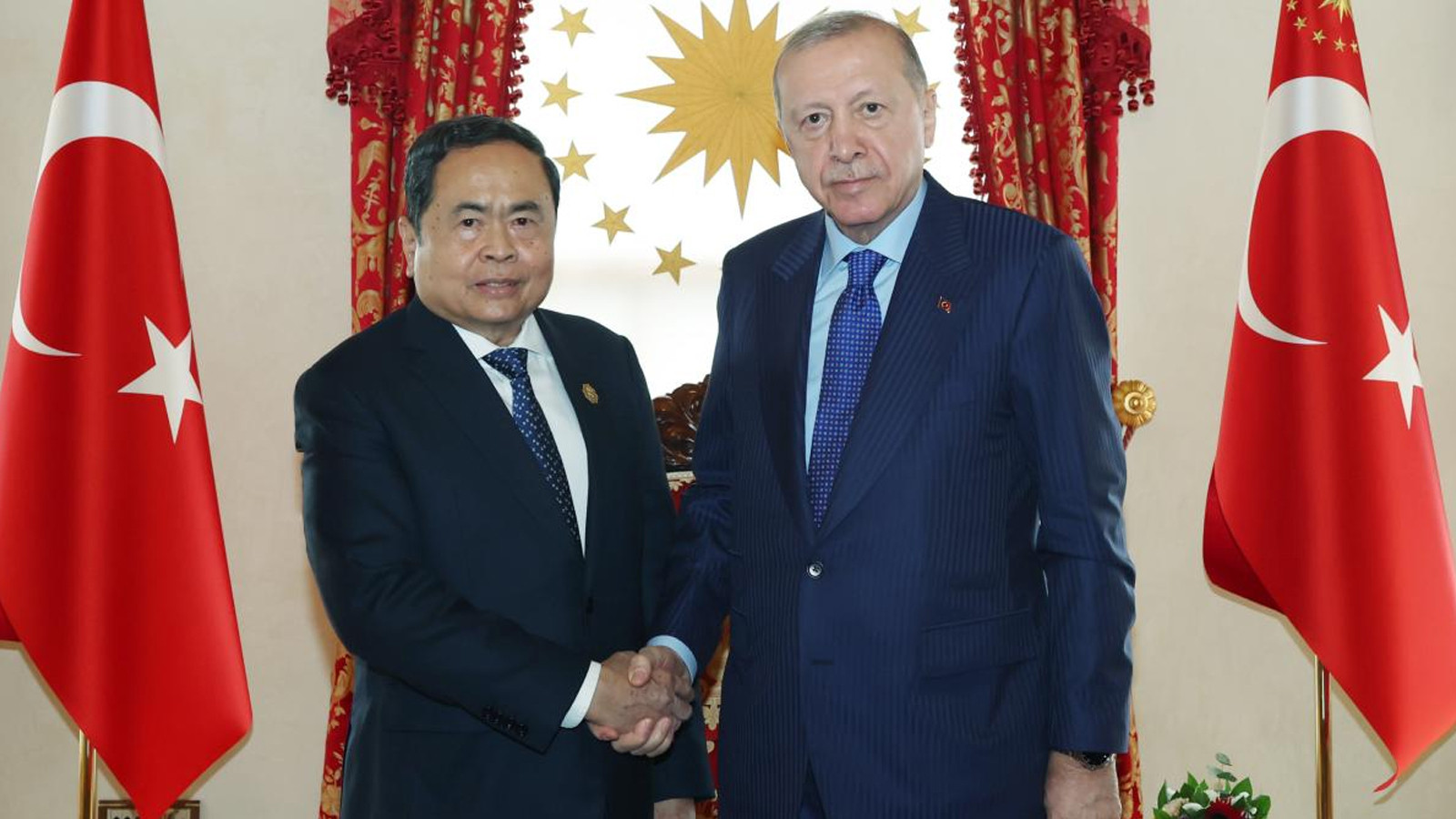 Cumhurbaşkanı Erdoğan, Vietnam Meclis Başkanı Thanh Man'ı kabul etti