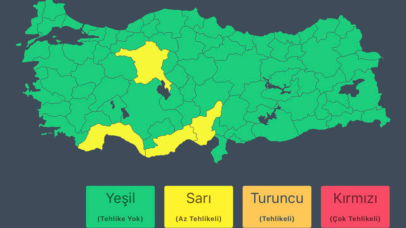 İçişleri'nden Akdeniz Bölgesi ve Ankara çevreleri için sağanak uyarısı