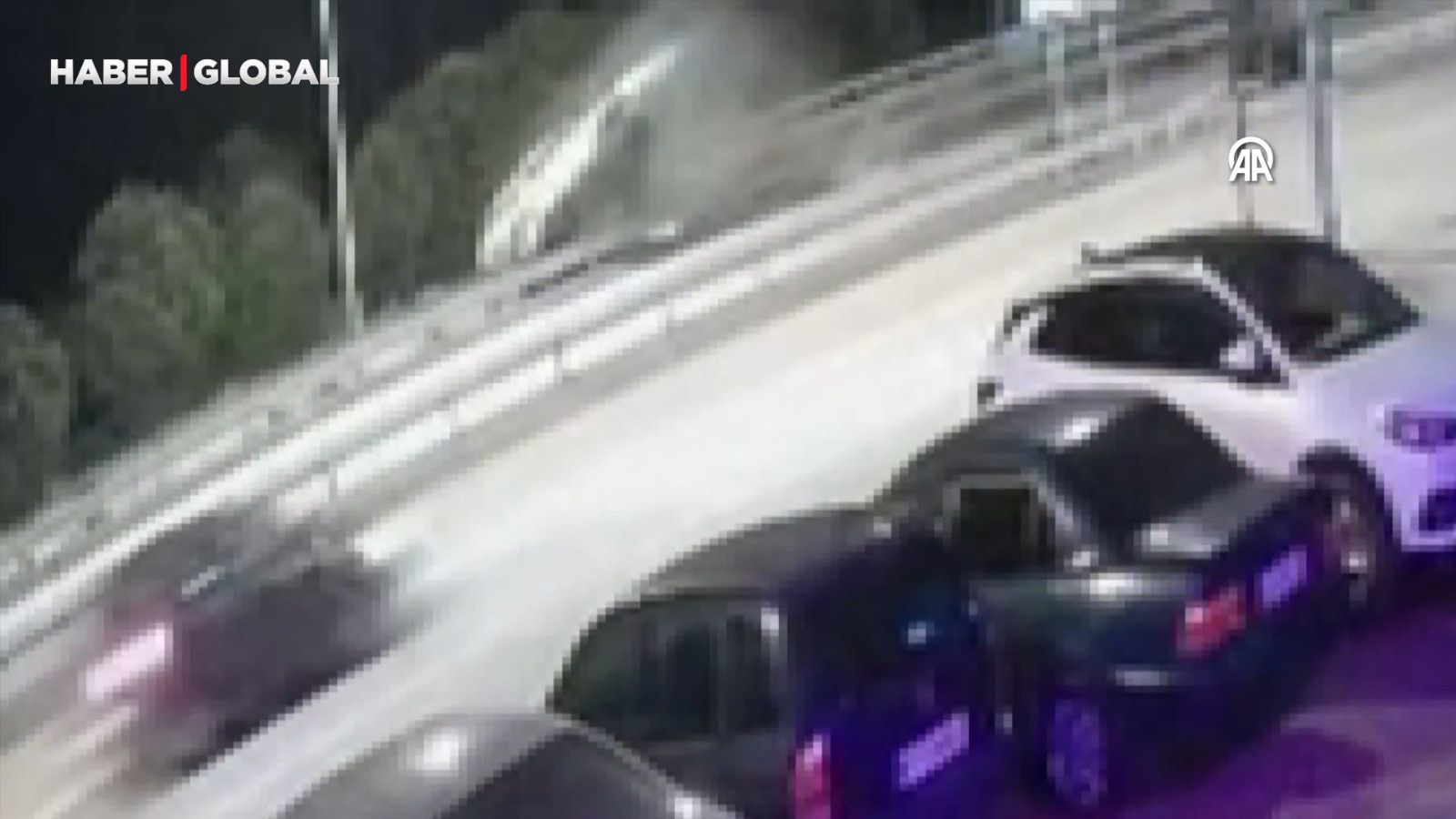 Trabzon'da dehşet anları: 8 kez takla atan otomobil kamerada