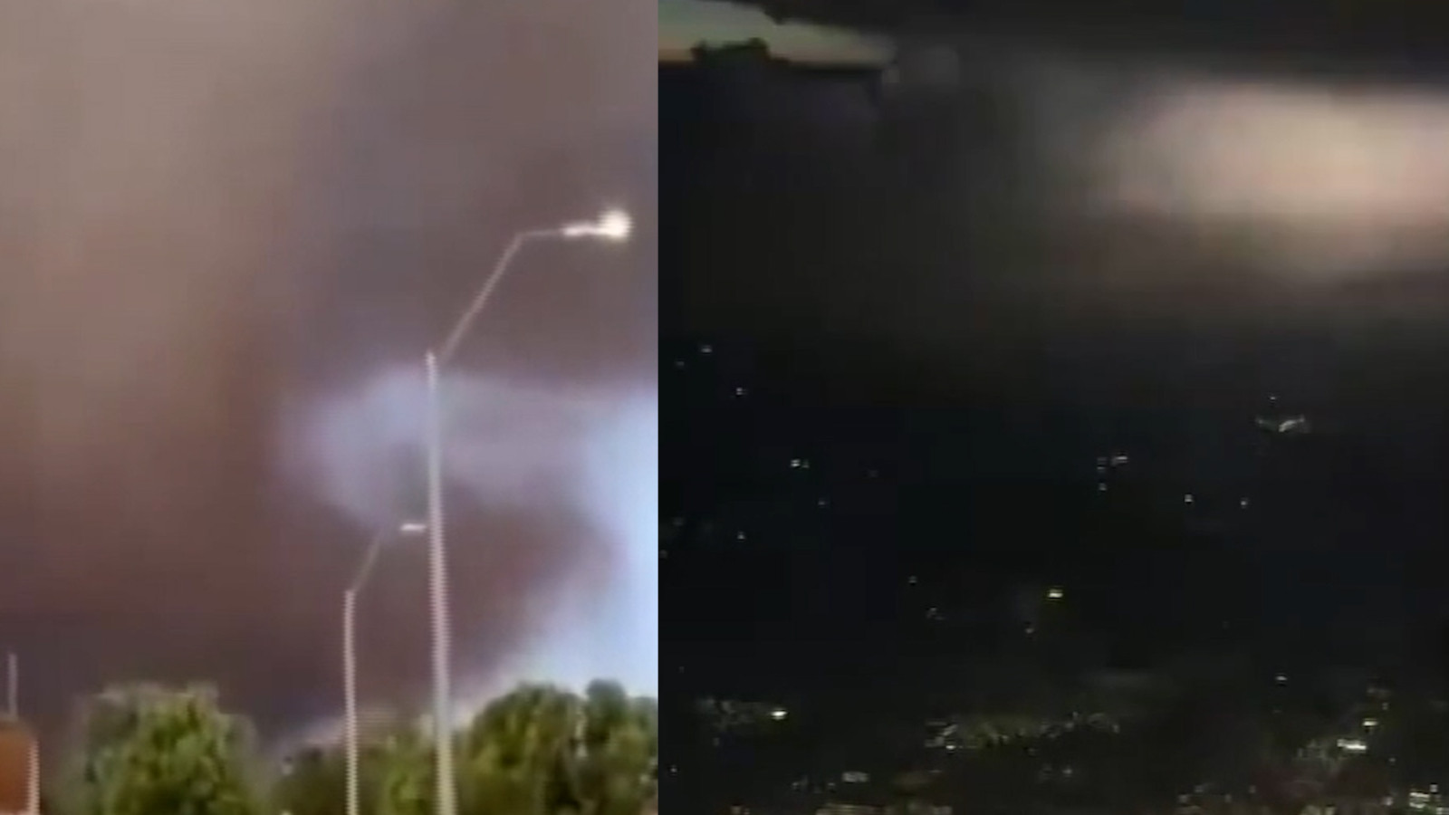 ABD'de ilginç hava olayları! Dehşete düşüren görüntüler kamerada