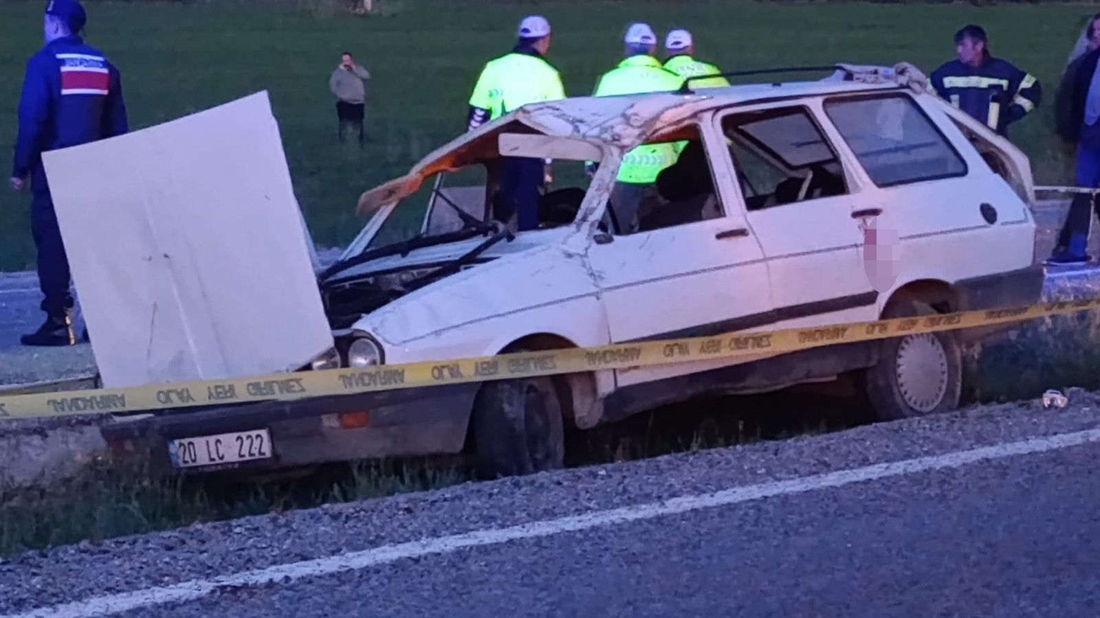Denizli'de otomobil takla attı ortalık kan gölüne döndü