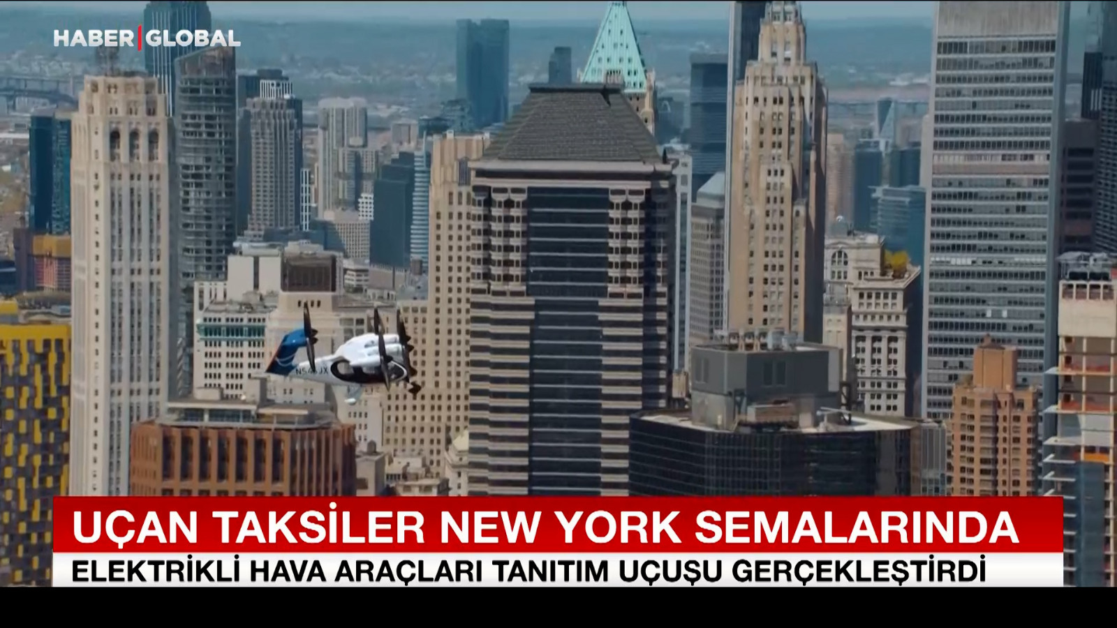 Uçan taksiler New York semalarında
