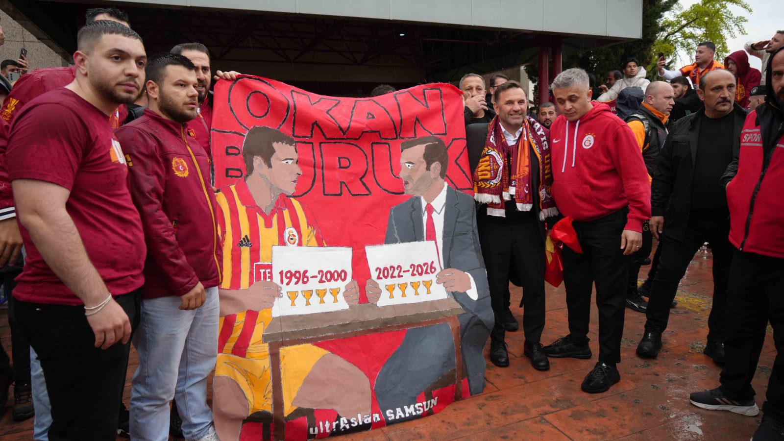 Galatasaray'a Samsun'da coşkulu karşılama