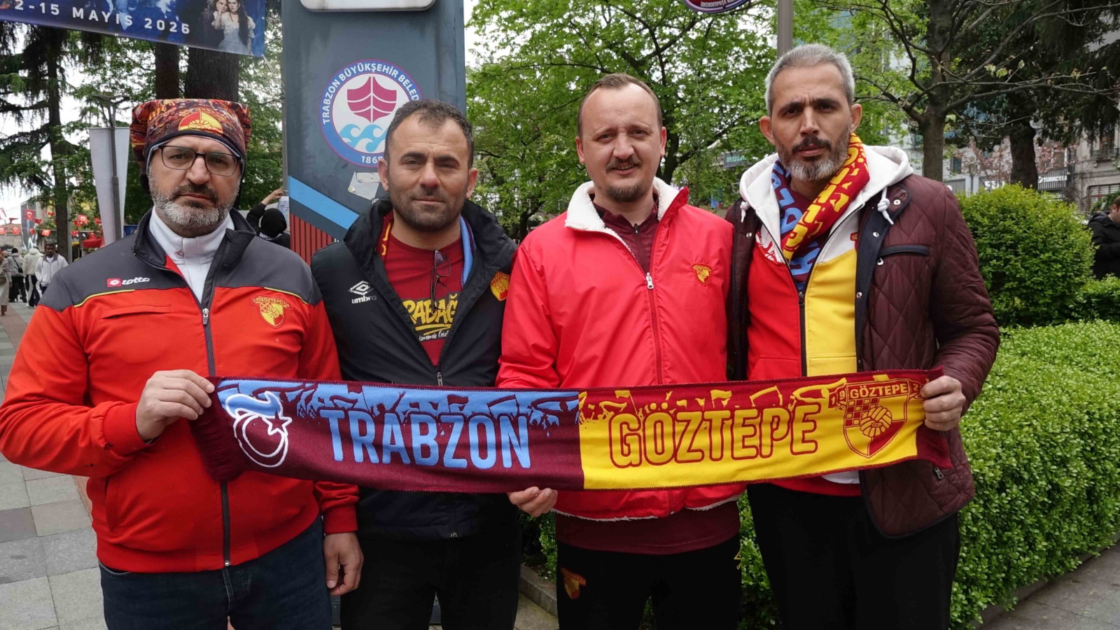 Trabzonspor ve Göztepeli taraftarlar arasında dostluk rüzgarı esti