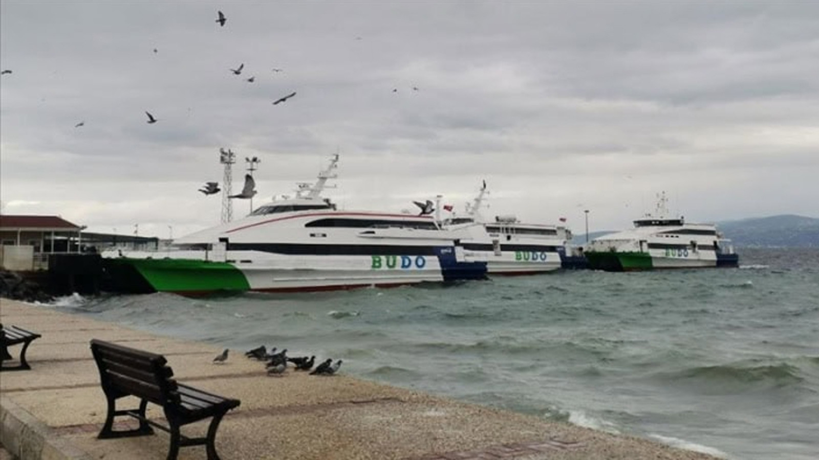Marmara'da fırtına... Deniz otobüsü seferleri iptal edildi