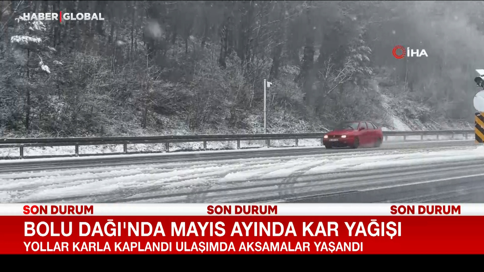 Bolu’da kar yağışı başladı