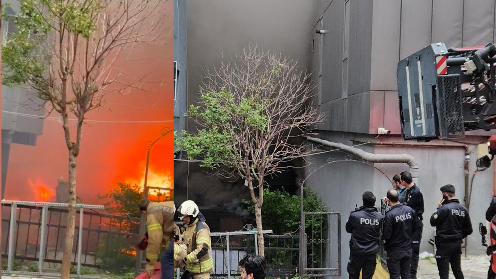 Kağıthane’de metruk binada başlayan yangın yanındaki binaya sıçradı