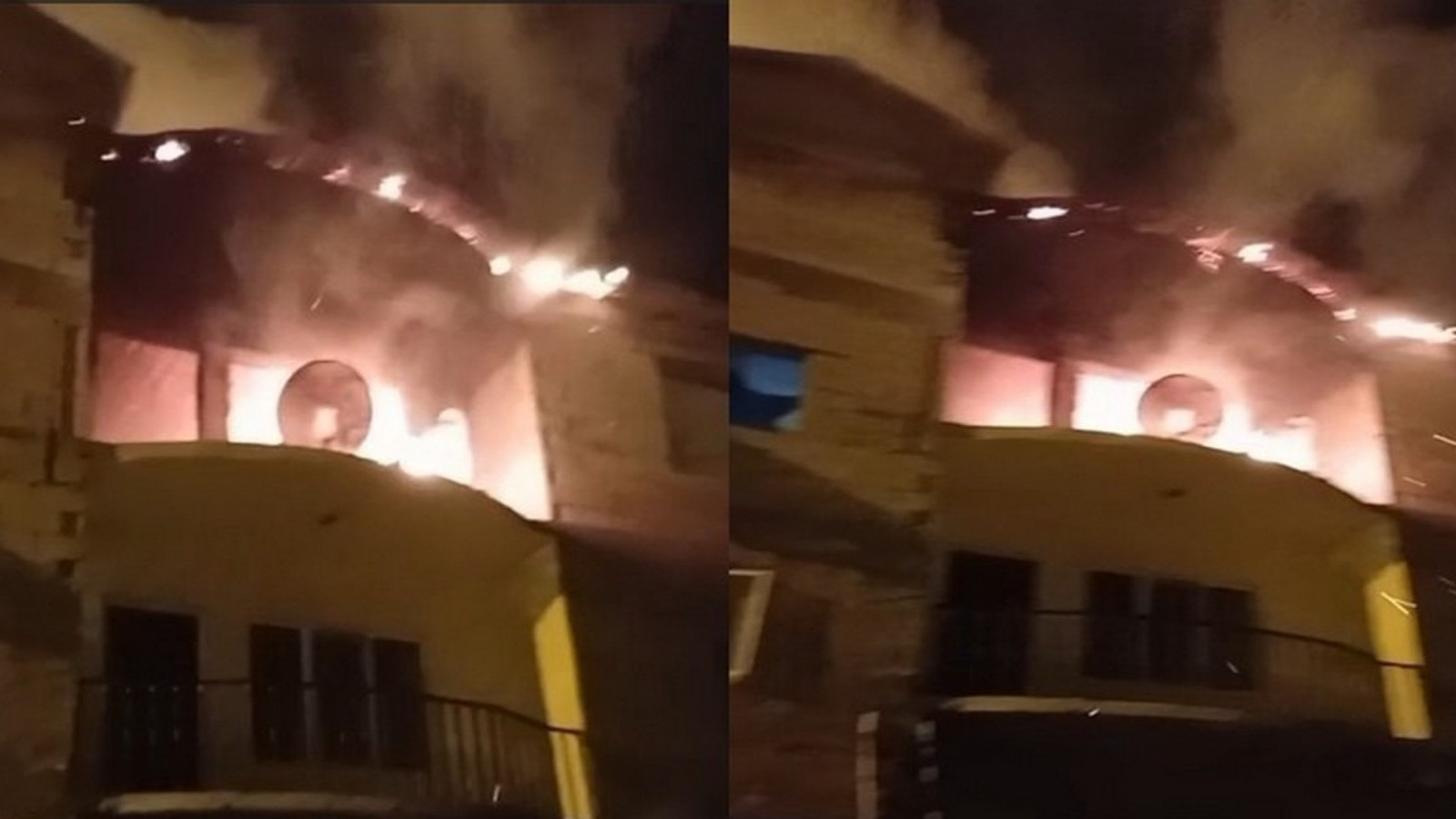 Hakkari'de 3 katlı evde yangın