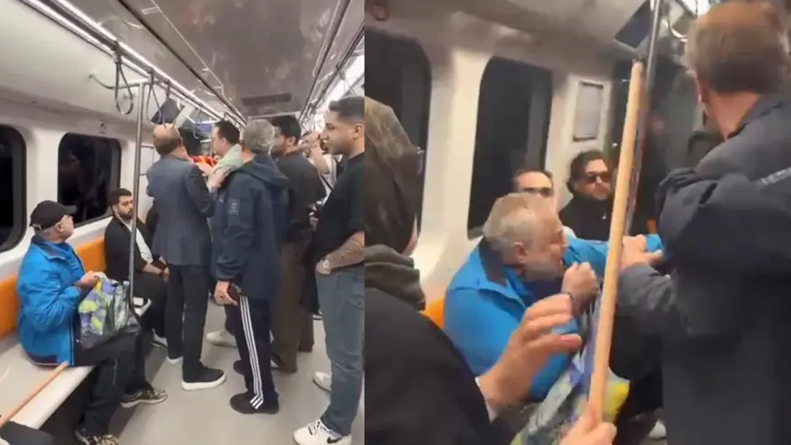 Sarıyer'de metroda küfürlü tezahürat kavgası