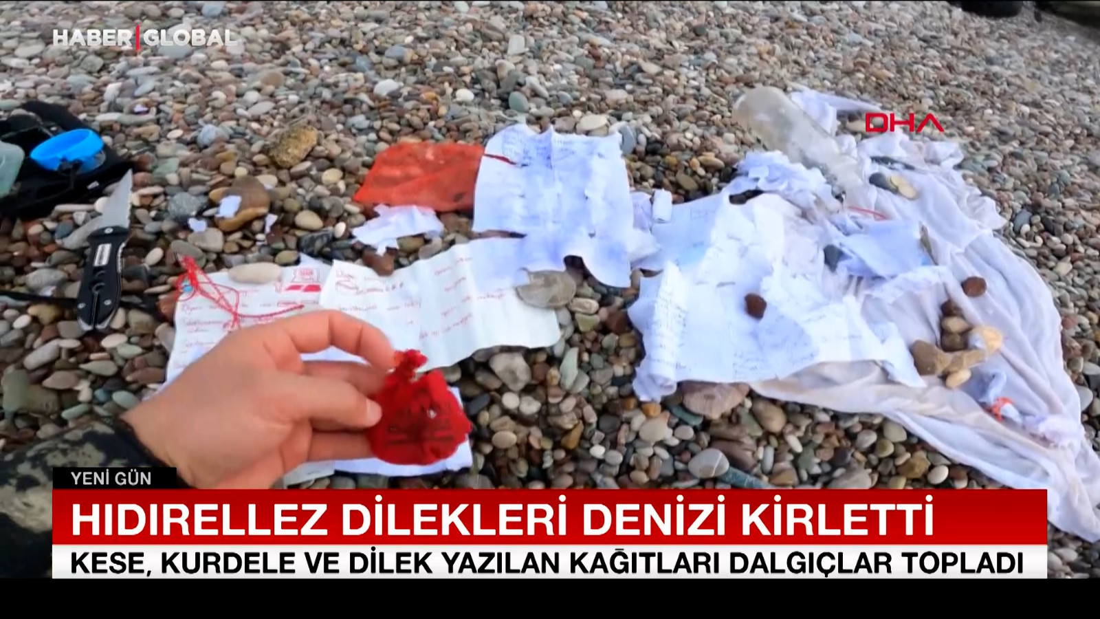 Hıdırellez dilekleri denizi kirletti