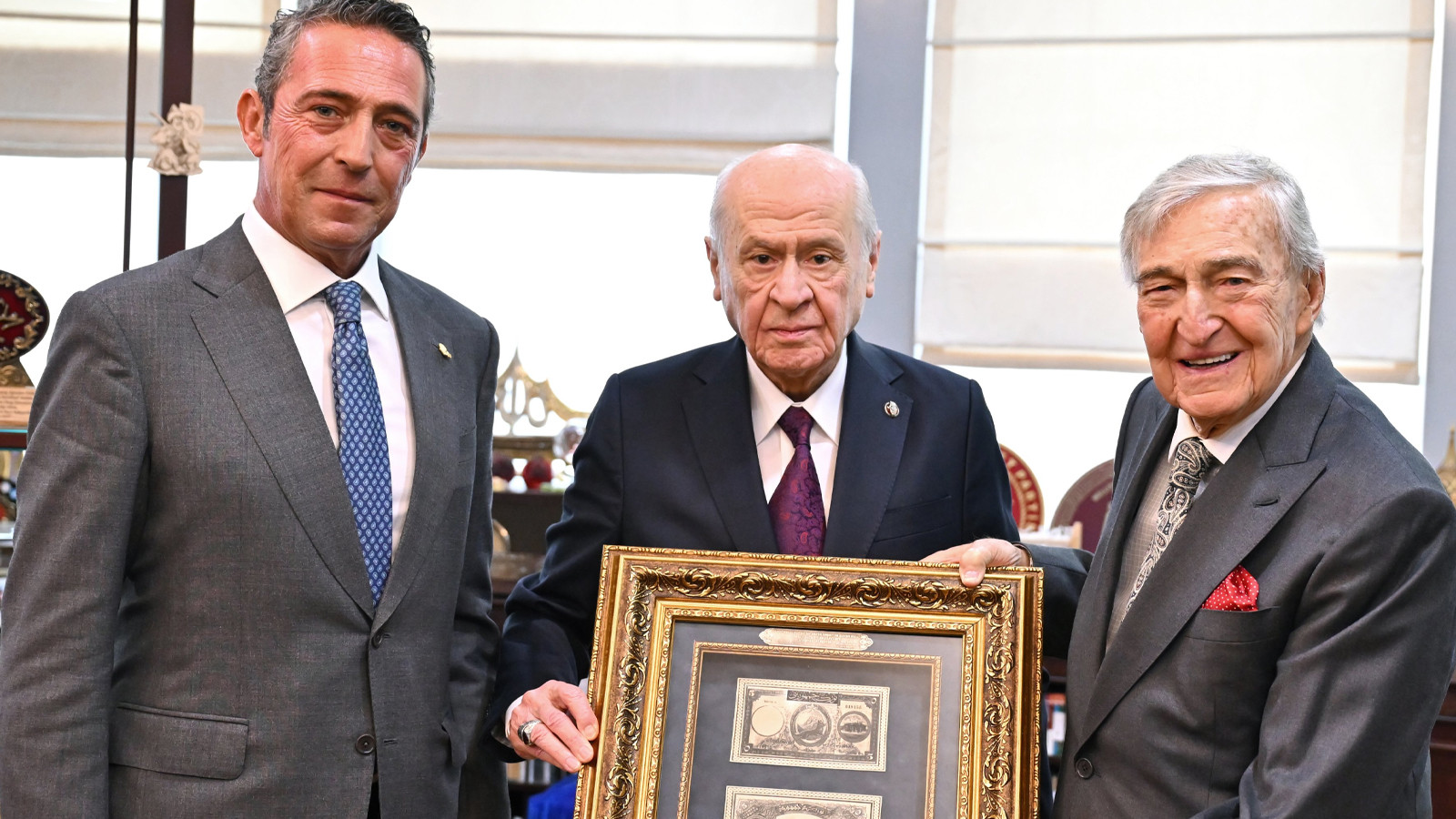 MHP Genel Başkanı Bahçeli, Rahmi Koç ve Ali Koç'u kabul etti