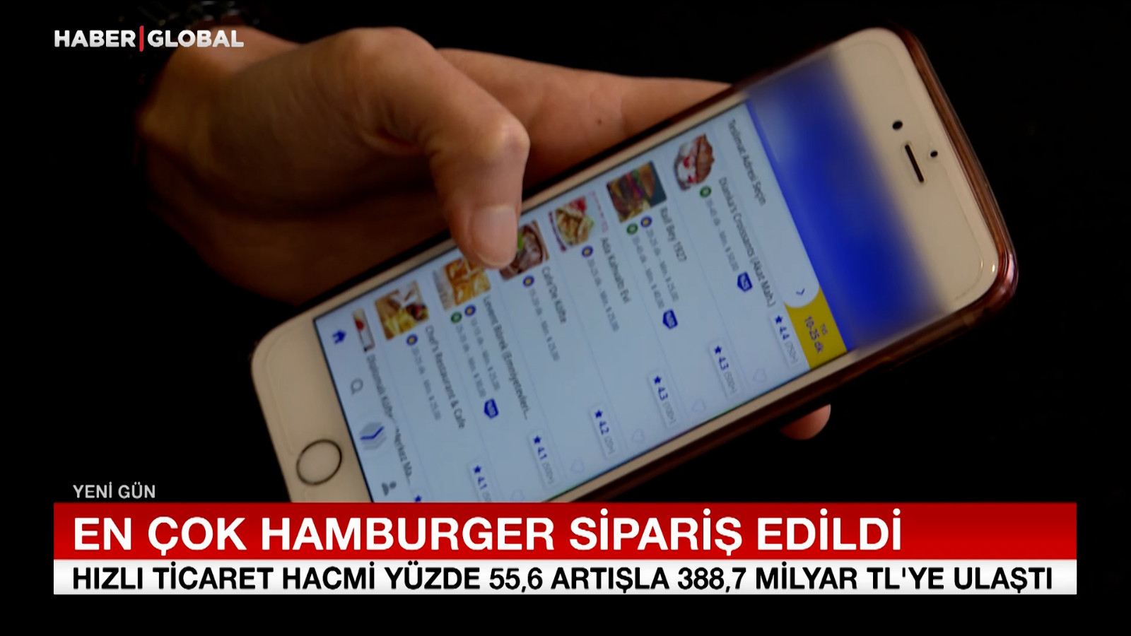 En çok hamburger sipariş edildi