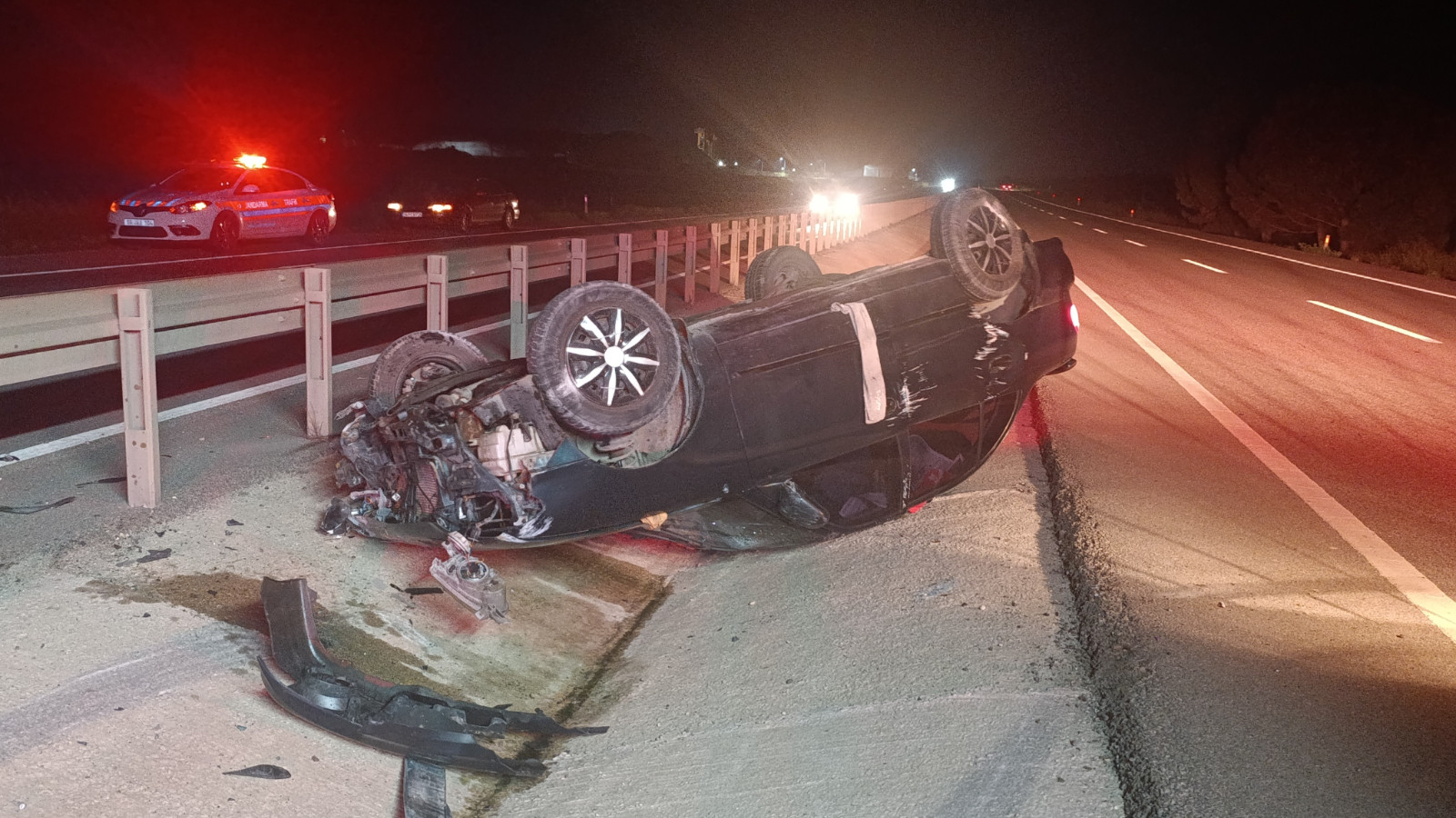 Tekirdağ'da otomobil takla attı: 1 yaralı