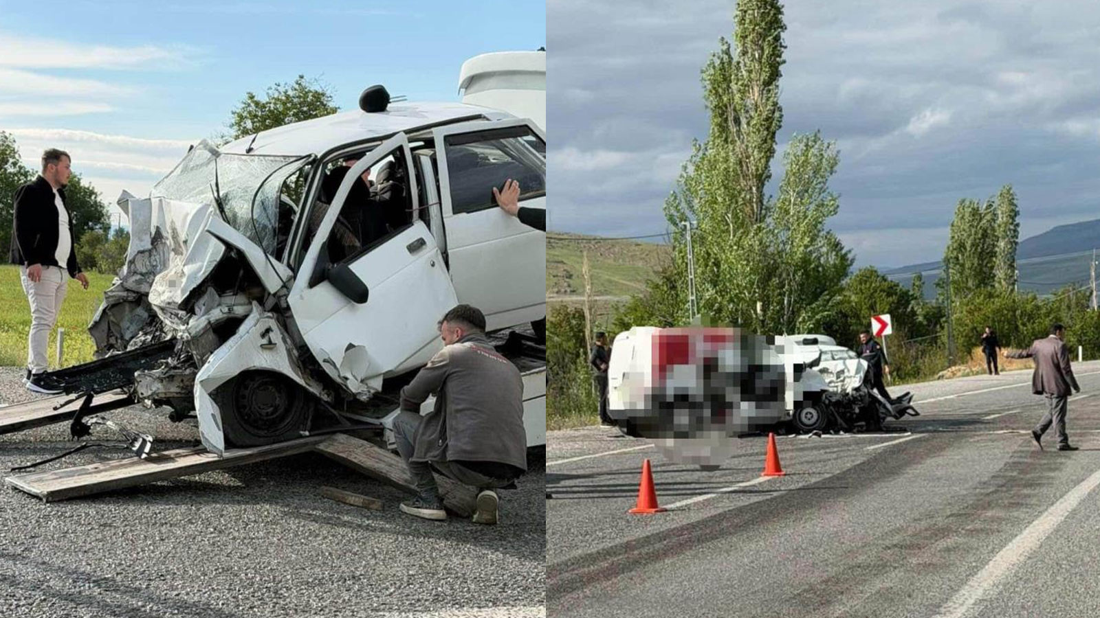 Kayseri'de feci kaza! Otomobil ile hafif ticari araç çarpıştı: 1 kişi öldü