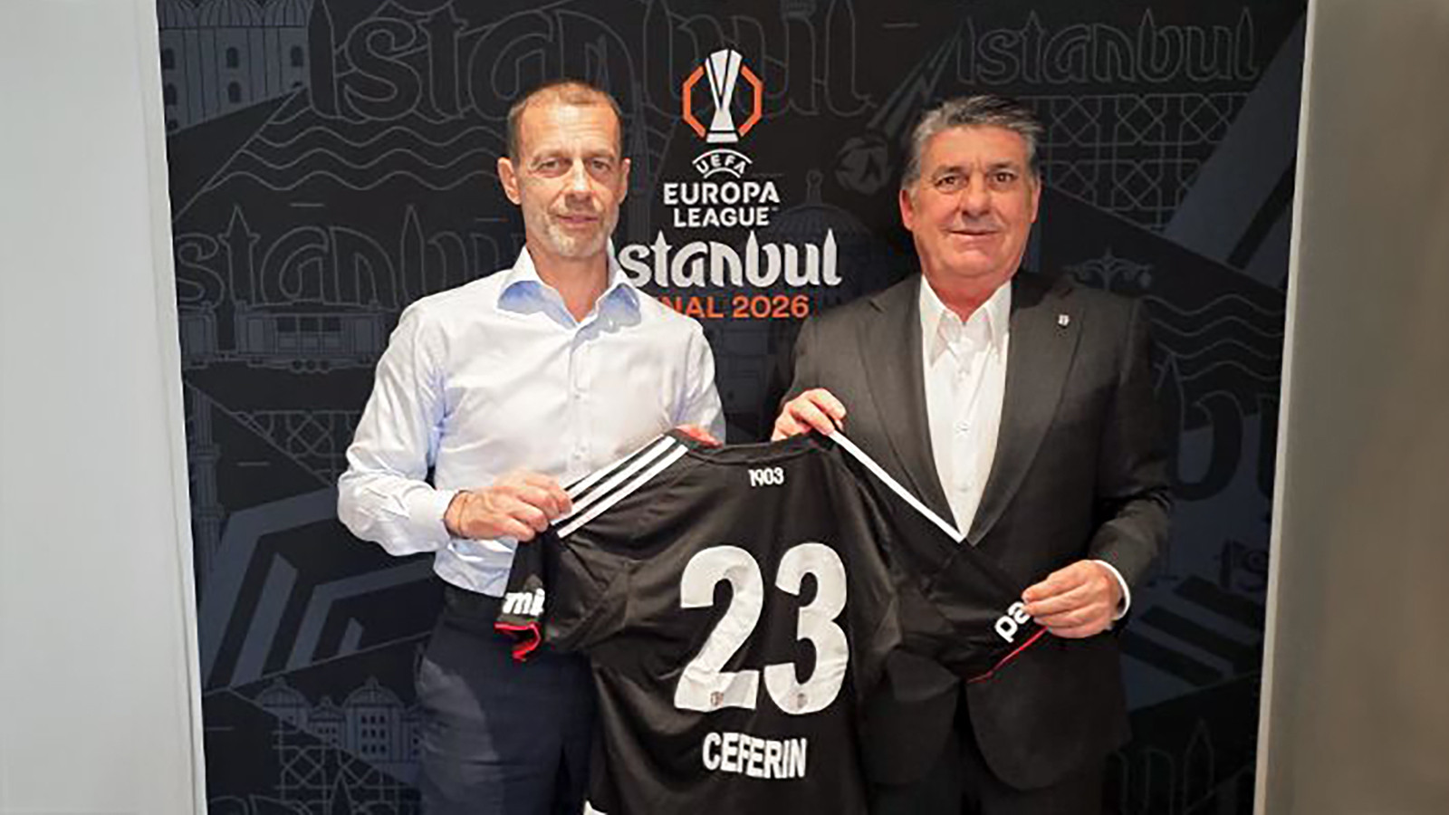 Beşiktaş Başkanı Serdal Adalı, UEFA Başkanı Ceferin ile buluştu