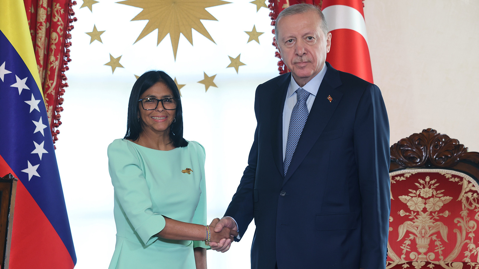 Cumhurbaşkanı Erdoğan, Venezuela Cumhurbaşkanı Vekili Rodrig
