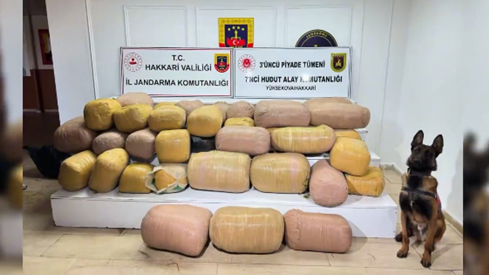 Hakkari'de 626 kilo uyuşturucu ele geçirildi