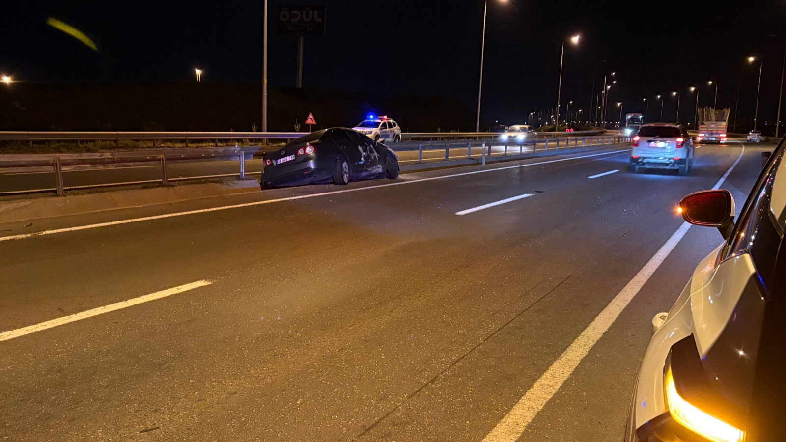 Kayseri'de kaza yapan otomobildeki 3 yaşındaki bebek yaralandı
