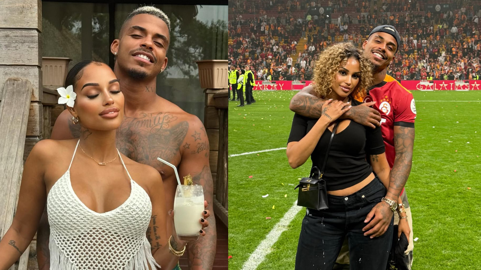 Mario Lemina, iki çocuğunun annesi Neguesha ile evlendi