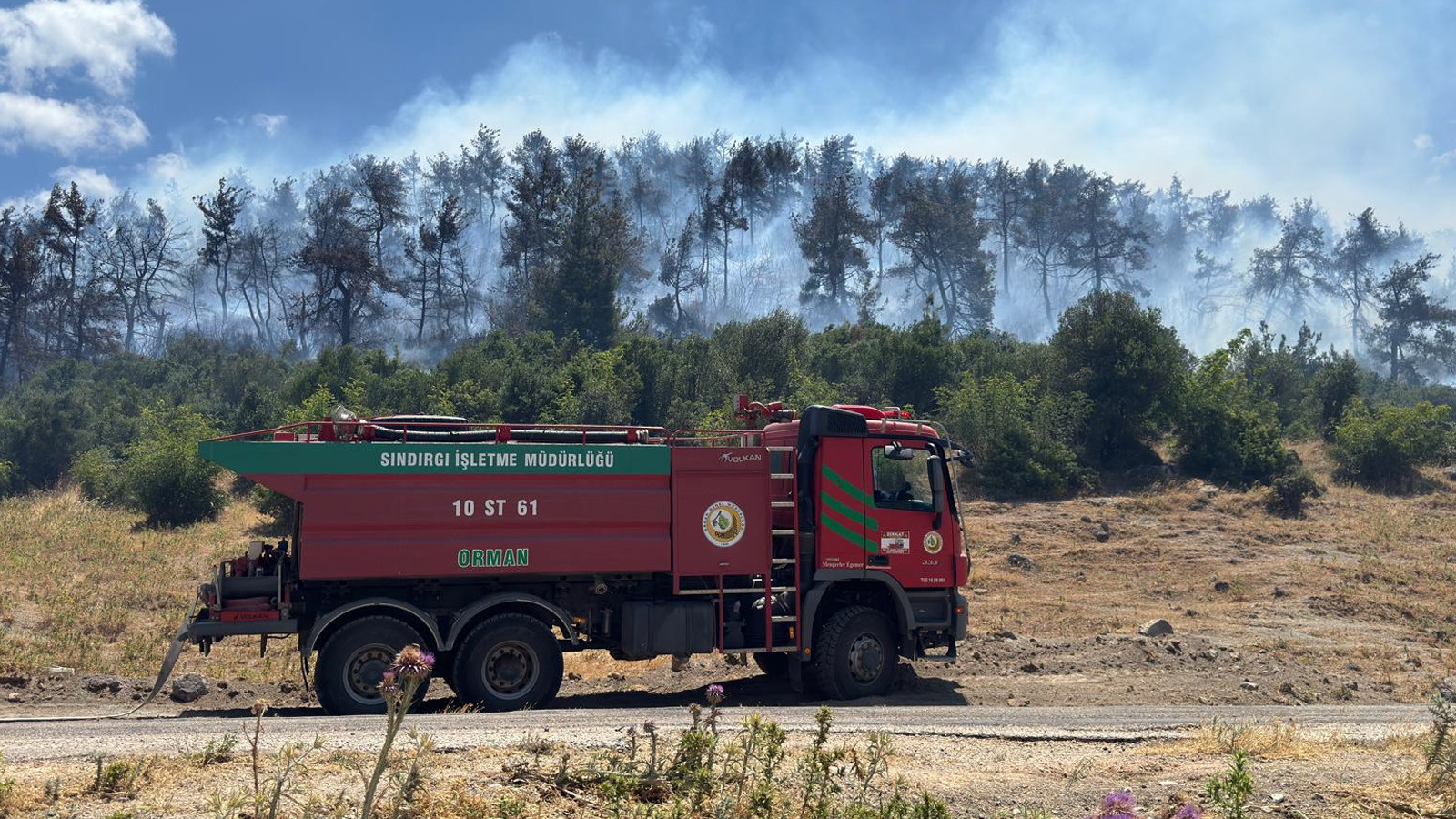 Balıkesir Kepsut'ta Orman Yangını Çıktı