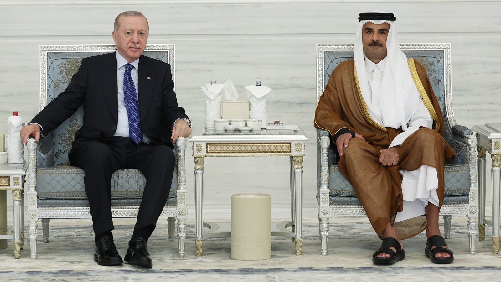 Cumhurbaşkanı Erdoğan'dan Katar Emiri Al Sani’ye taziye ziyareti