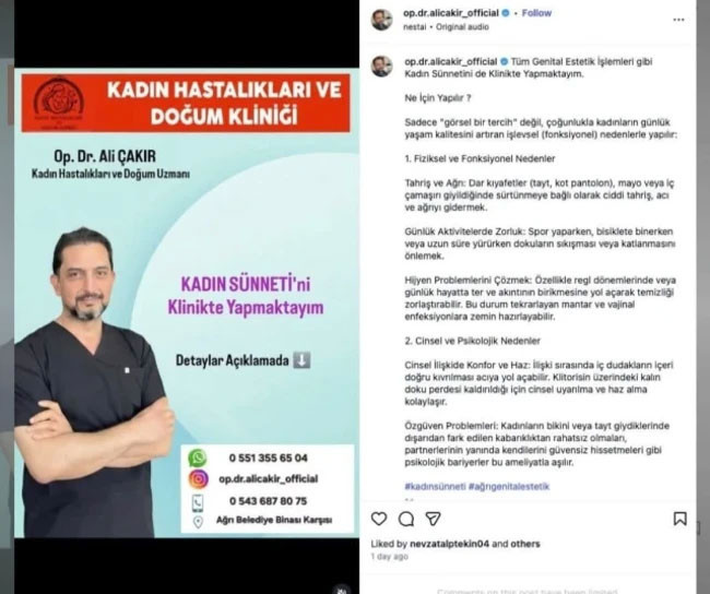 Ağrı'da doktordan skandal 'kadın sünneti' ilanı! - Resim : 1