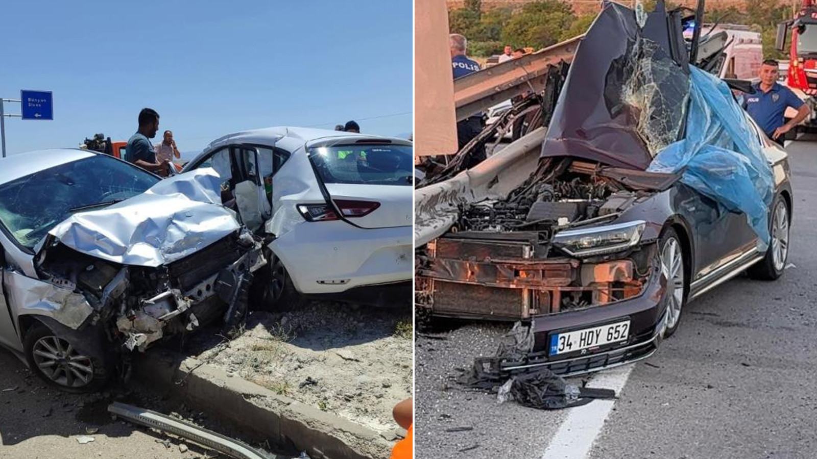 Kayseri'de bir günde yaşanan 3 kazada 4 kişi öldü, 18 kişi yaralandı