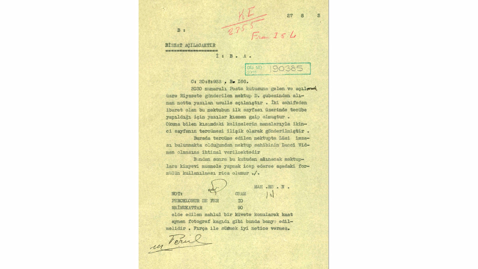 MİT gizli yazışmaların deşifre edilmesine ilişkin tarihi belgeyi paylaştı