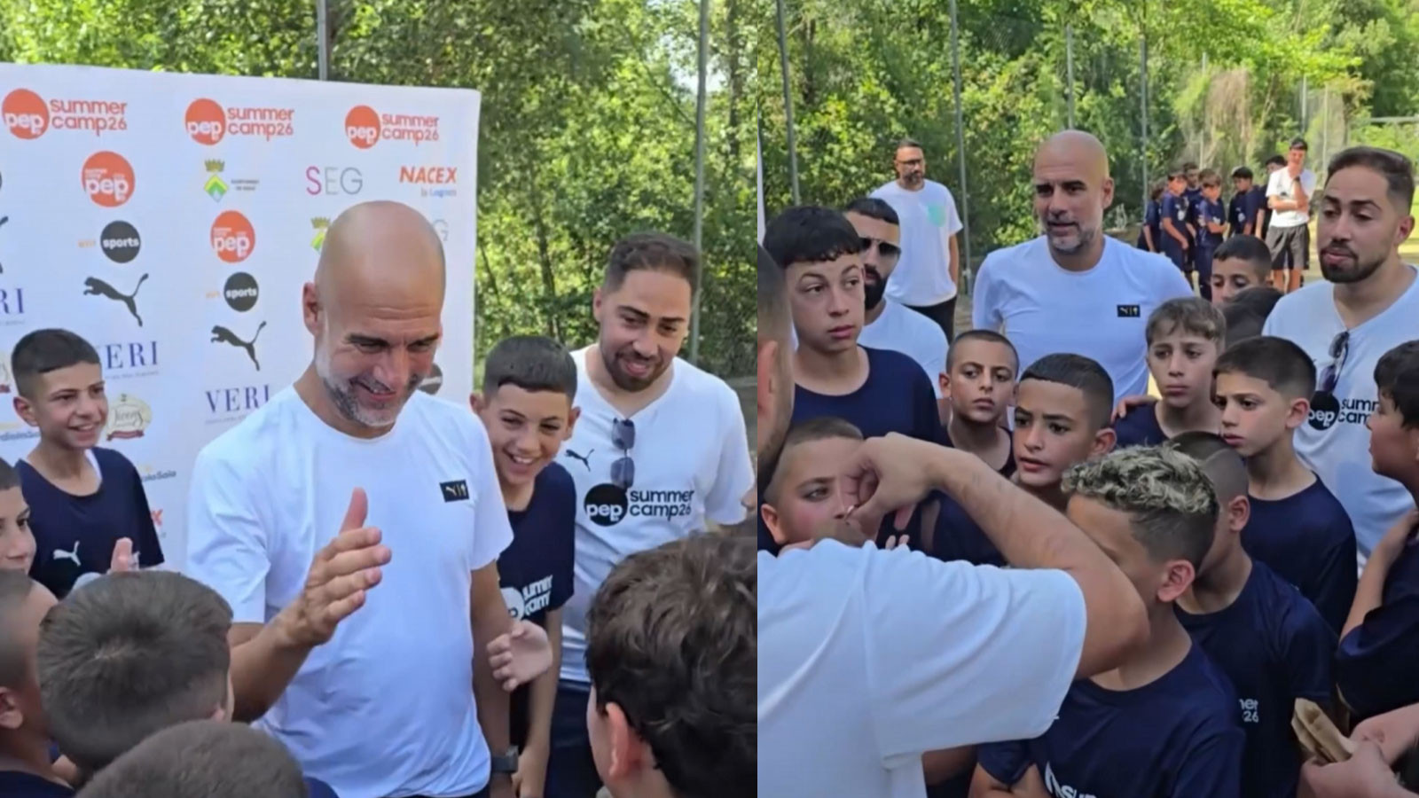 Pep Guardiola, 28 Filistinli çocuğu ağırladı