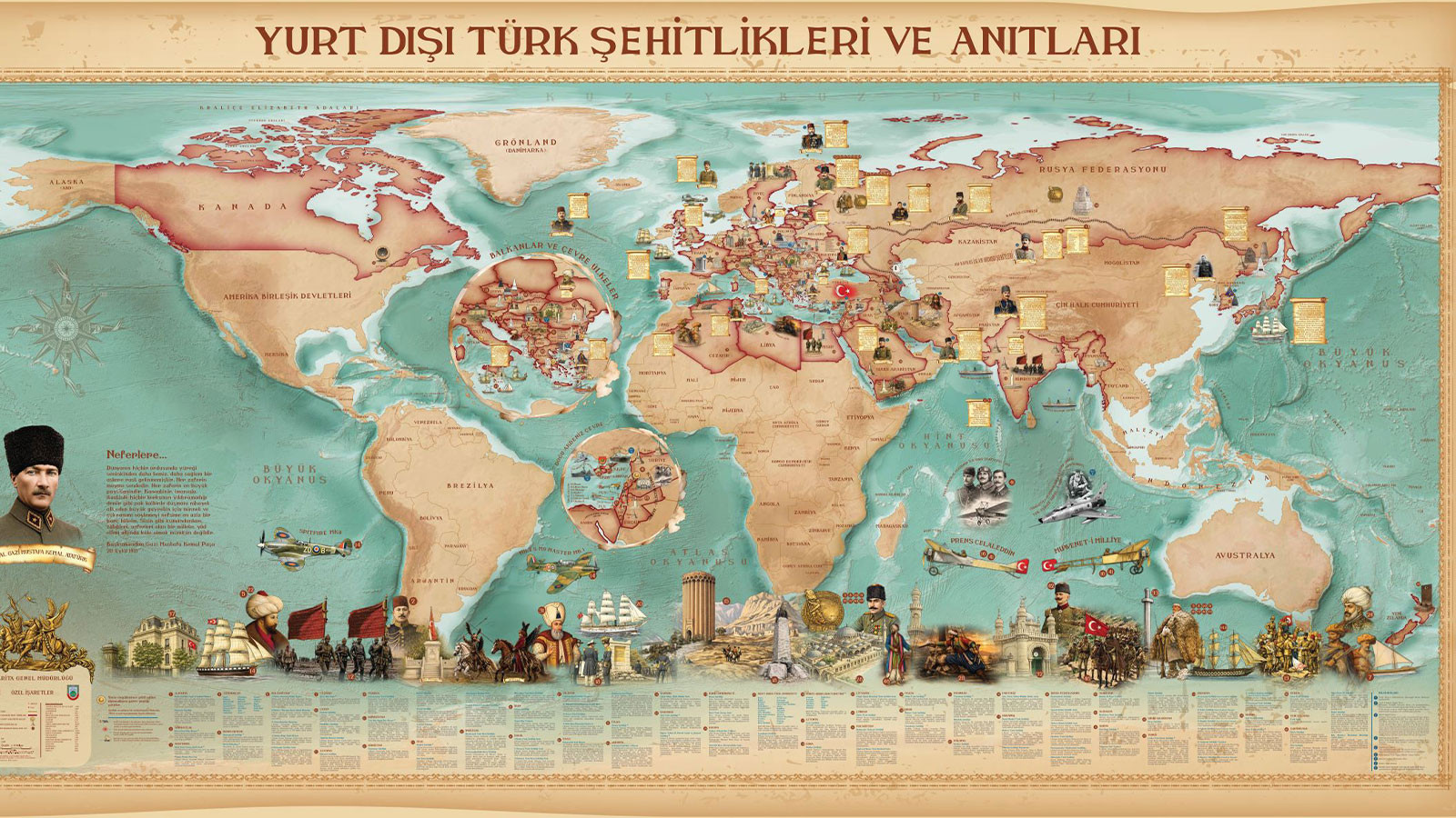 Şehitlerimiz unutulmadı, Mehmetçiğe saygı haritası