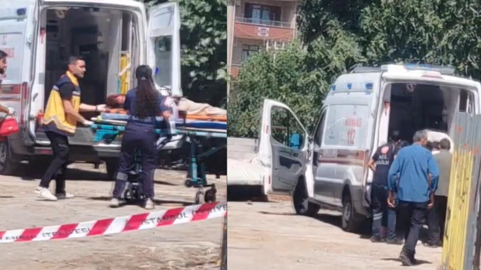 Sultanbeyli'de çalışma esnasında işçiler çatının altında kaldı: 1'i ağır 2 yaralı
