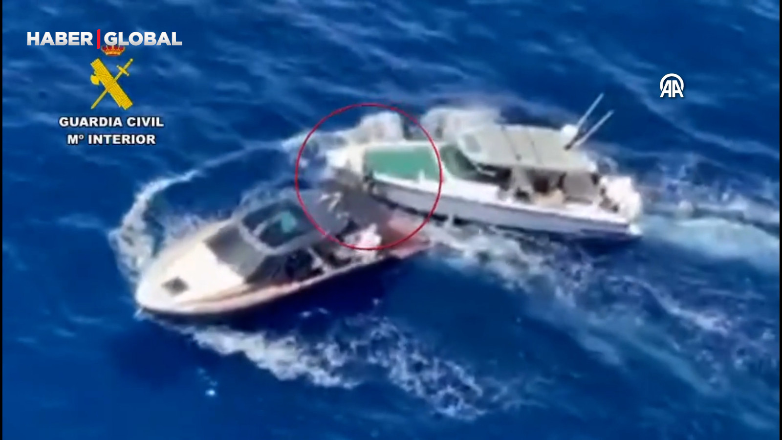 1 milyon avroluk tekne çaldığı iddia edilen şüpheli hava ve deniz takibiyle böyle yakalandı