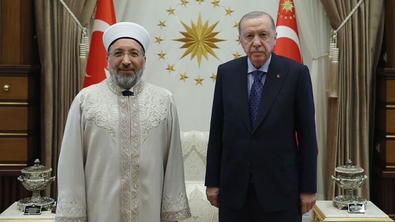 Cumhurbaşkanı Erdoğan, Diyanet İşleri Başkanı Arpaguş'u kabul etti
