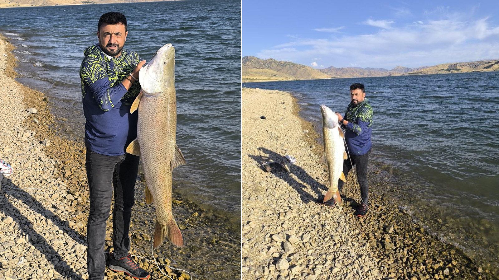 Keban Baraj Gölü’nde 30 kiloluk dev turna balığı