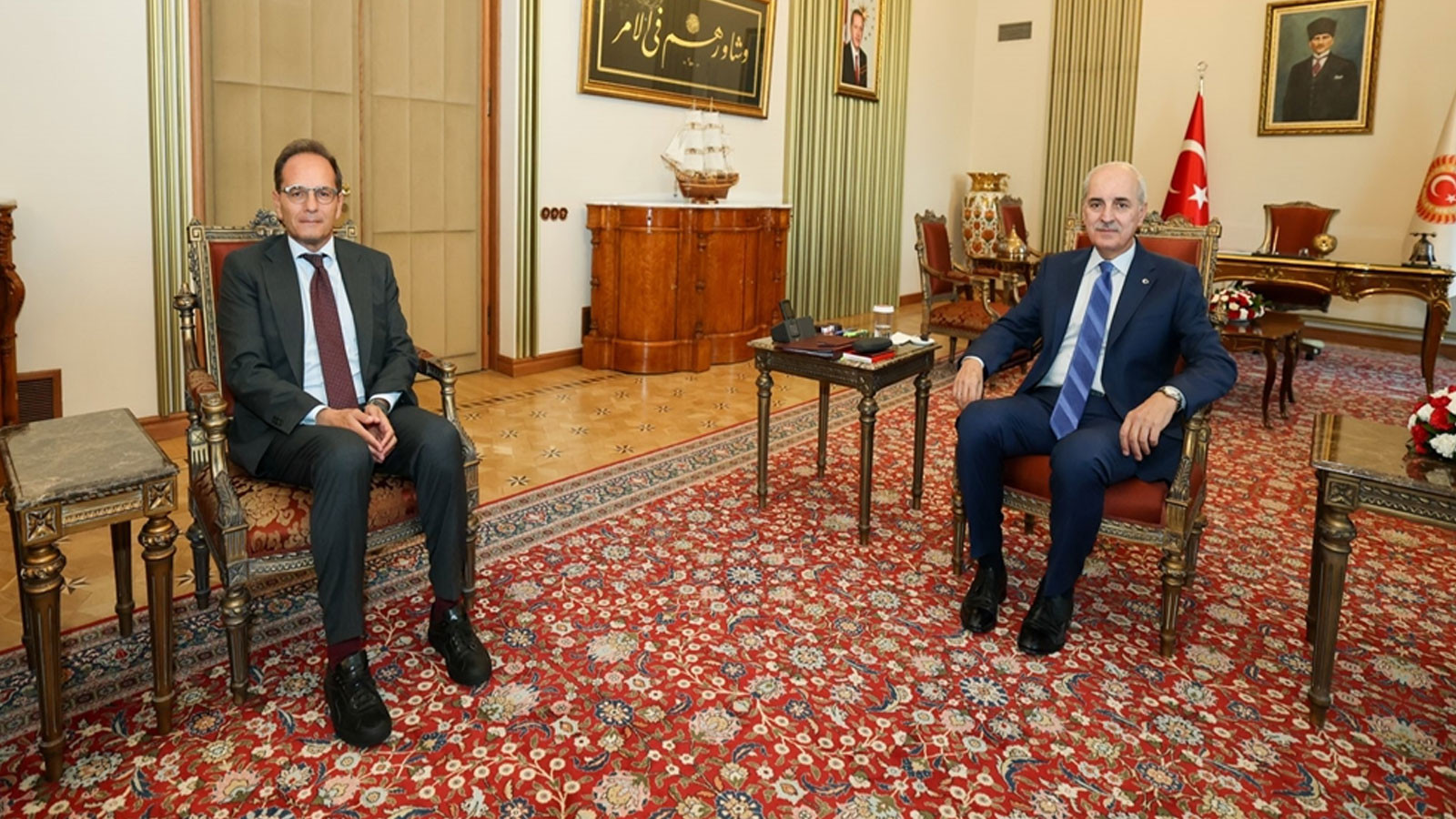 TBMM Başkanı Kurtulmuş, İtalya’nın Ankara Büyükelçisi’ni kabul etti