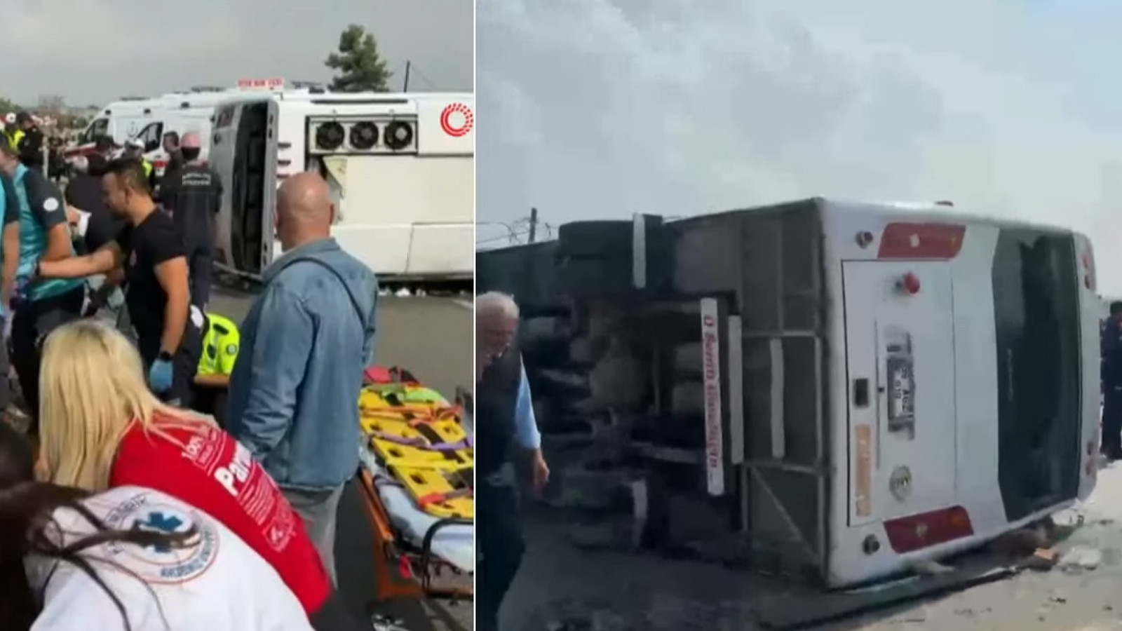 Antalya-Isparta yolunda midibüs devrildi: Yaralılar var
