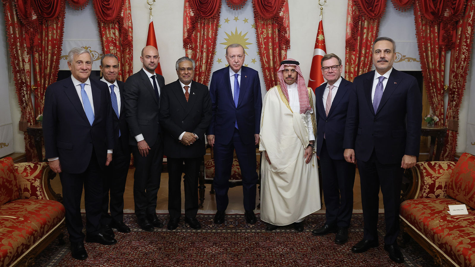 Cumhurbaşkanı Erdoğan, R4+E3 dışişleri bakanlarını kabul etti